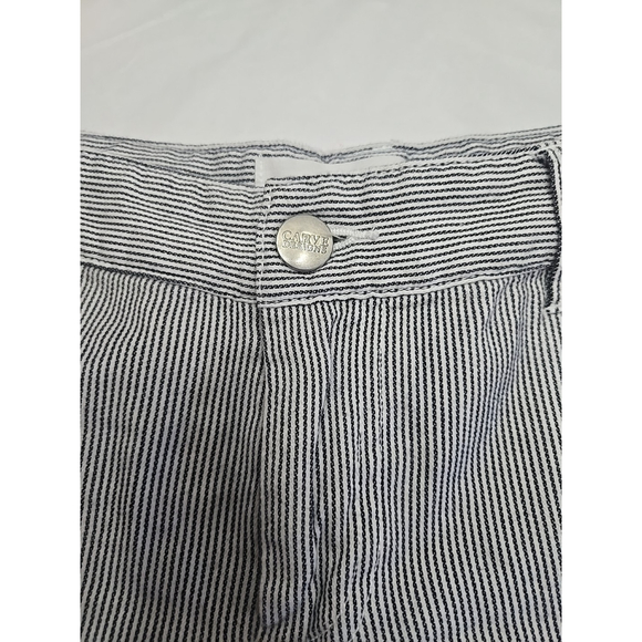 Carve Designs Seersucker Stripe Shorts Blue White Mid Rise Summer 4 - Picture 5 of 10